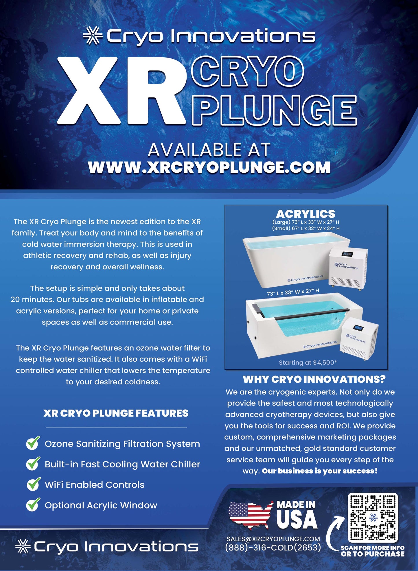 XR Cryo Plunge — Acrylic Cold Tub