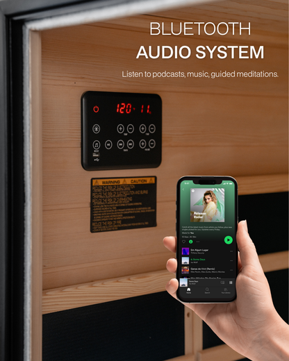 SaunaBox® Solara 2-Person: Full Spectrum Infrared Sauna