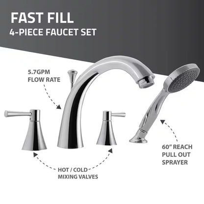 Universal Collection 30 In. L X 60 In. W Right Side Drain Combination Jetted Bathtub in White with Powered Fast Drain