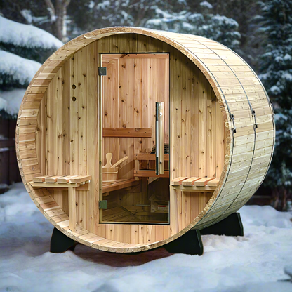 Almost Heaven Audra 2-4 Person Canopy Barrel Sauna