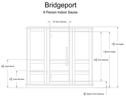 Almost Heaven 6 Person Bridgeport Indoor Sauna