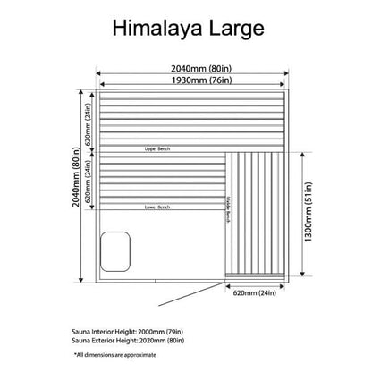 Almost Heaven Himalaya 6 Person Indoor Sauna