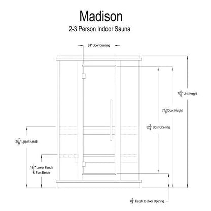 Almost Heaven 2-3 Person Madison Indoor Sauna