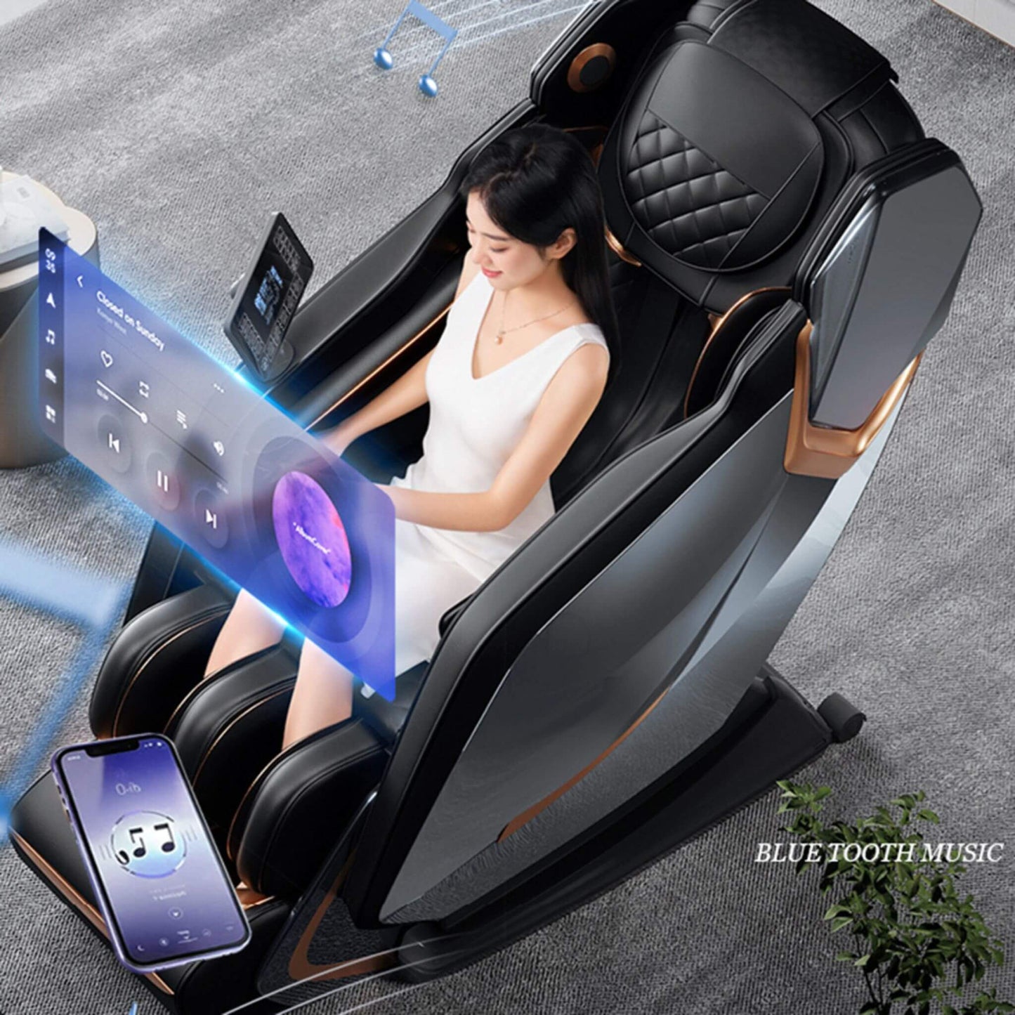 Airvana Nova Full-Body Zero Gravity Shiatsu Massage Chair With Heat And Voice Control (SAK49206)