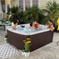 Leganza 6-Person, 230V, Hot Tub Spa W/90 Jets, Locking Tub Cover, Sea Salt/Espresso
