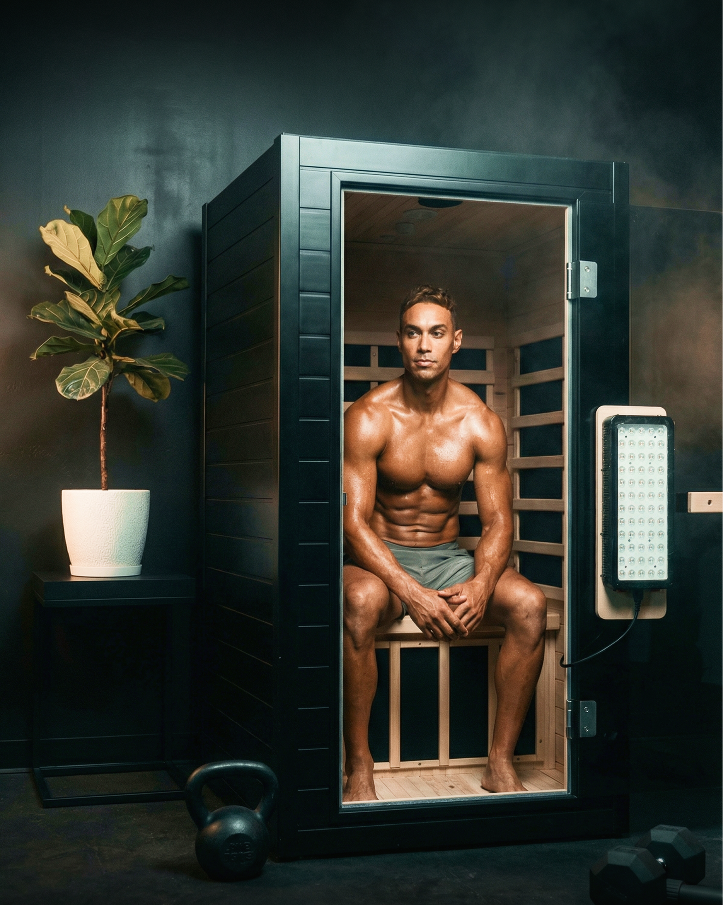 SaunaBox® Solara: 1-Person Full Spectrum Infrared Sauna