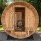 Almost Heaven 6′ x 5+2′ Fairmont 4-person Barrel Sauna