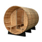 Almost Heaven 6′ x 5+2′ Fairmont 4-person Barrel Sauna